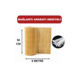 AYGHOME Doğal Hasır Balkon Çiti 50 Cm x 6 Metre Bahçe Çiti Doğal Kamış Hasır Balkon Çiti Rüzgar Koruyucu