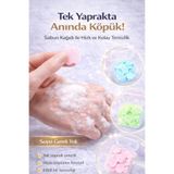 AYGÖREN HOME 100 Yaprak Parfümlü Eriyen Mini Kağıt Sabun Öğrenci Çocuk Okul Dezenfektan El Sabunu Kamp 1 Paket