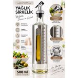 AYGÖREN HOME 500 ML Ölçülü Cam Sprey Yağdanlık Yağ Püskürtücü Sirkelik Zeytinyağı Spreyi Mutfak Şişesi