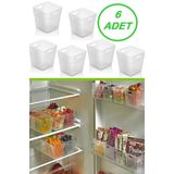 AYGÖREN HOME 6 Adet Buzdolabı Kapak Içi Düzenleyici Organizer 6'lı Buzdolabı Içi Düzenleyici Ve Banyo Organizeri