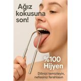 AYGÖREN HOME Dil Temizleyici Gümüş Ağız Bakım Fırçası Dil Plak Temizleme Dil Sıyırıcı