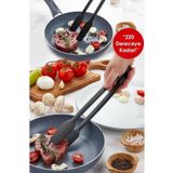 AYGÖREN HOME Gnarp Tarz Servis Ve Izgara Maşası Yanmaz Yapışmaz Silikon Maşa Kaymaz Barbekü Maşası