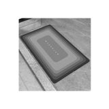 AYGÖREN HOME Gri Kare Sihirli Su Emici Banyo Paspası Kaymaz Tabanlı Abdest Paspası 3 Mm 38x58