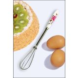 AYGÖREN HOME Porselen Saplı Metal Mini Çırpıcı 19 Cm