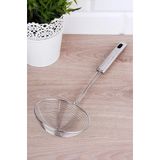 AYGÖREN HOME Pratik Metal Yağ Kevgiri - Kızartma Haşlama Servis Kevgiri