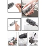 AYGÖREN HOME Silikon Bardak Tabak Cam Şişe Fincan Yıkama Fırçası Çok Fonksiyonlu Bulaşık Temizleme Fırçası 1 Adet