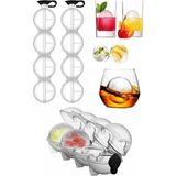 Aygören Pratik 4'lü Top Buz Kalıbı Sihirli 4'lü Küre Buz Kalıbı Sihirli Buz Kalıbı