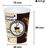Aygün Cup 7 Oz Karton Bardak 180 ml - 200'LÜ / Kaliteli Otomat Bardağı ( Koyu Kahve ) 15328016