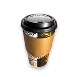 Aygün Cup Excodi Cup 12 Oz Kapaklı Tutamaçlı Latte Karton Bardak 300 ml 100'lü Kaliteli Bardak Kahve