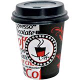 Aygün Cup [ Excodi Cup ] 5 Oz Kapaklı Karton Bardak 160 ml - 100'LÜ / Kaliteli Bardak ( Kırmızı )