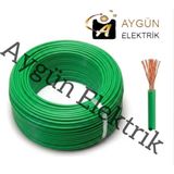 Aygün Elektrik 0.50 mm Pvc Izoleli Fleksibel Nyaf Kablo -100 Metre Yeşil