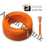 Aygün Elektrik 1.5 mm Pvc Izoleli Fleksibel Nyaf Kablo -100 Metre Turuncu