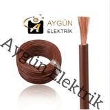 Aygün Elektrik 1 mm Pvc Izoleli Fleksibel Nyaf Kablo -100 Metre - Kahve