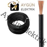 Aygün Elektrik 1 mm Pvc Izoleli Fleksibel Nyaf Kablo -100 Metre - Siyah