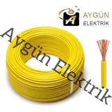 Aygün Elektrik 2.5 mm Pvc Izoleli Fleksibel Nyaf Kablo -100 Metre - Sarı