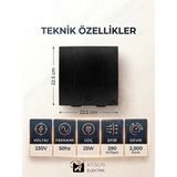 Aygün Elektrik Güçtay 15 cm Dekoratif Banyo Tuvalet Aspiratörü - Siyah