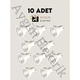 Aygünelektrik Cata CT-4212 Çanak LED Ampul GU10 Duy Beyaz Işık 6400K 10W - 10 Adet