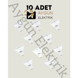 Aygünelektrik Horoz Electric 8W MR16 Mercekli LED Çanak Ampul- 10 Adet - Beyaz