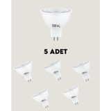 Aygünelektrik Horoz Electric 8W MR16 Mercekli LED Çanak Ampul 5-Adet - Beyaz