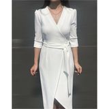 Ayhan 61246 Kadın Elbise - Krem