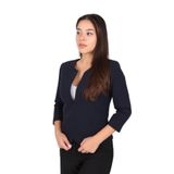 AYHAN Kadın Lacivert Slim Fit Ceket, 36 Beden