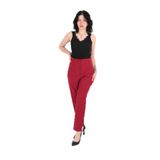 AYHAN Kadın Yüksek Bel Cigarette Pantolon, Bordo, 36