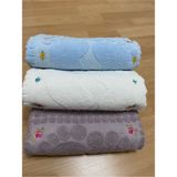 ayhanhome 3 Adet Krem*Mürdüm*Mavi Renk Nakışlı Ayak Havlusu Pamuk Ölçü:50 x 70 - Renkli - 50 x 90 cm