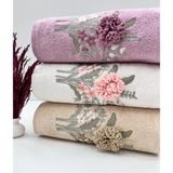 ayhanhome 3d Çiçek Desenli Çeyizlik 3 Adet 50 x 90 cm El Yüz Havlu Seti - Renkli - 50 x 90 cm