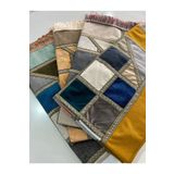 AYHANHOME 4 Adet Kırkyama Patchwork Kadife Astarlı Çeyizlik Hediyelik Seccade