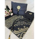 Ayhanhome 4’lü Şantuk Çantalı Hediyelik Çeyizlik Yasin Tesbih Seccade Seti - 70 x 110 cm - Siyah