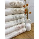 ayhanhome 6 Lı Fransız Güpürlü Çeyizlik 50X90 Kadife El ve Yüz Havlusu - 50 x 90 cm - Bej