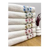 AYHANHOME 6'lı 3d Menekşe Desenli Çeyizlik 30x50 Mutfak Havlu Seti
