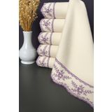 AYHANHOME 6'lı Güpürlü Fiyonklu Kadife 30x50 Mutfak Havlusu