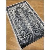 ayhanhome Antrasit Kadife Gelin Seti Seccadesi Pamuklu Malzeme ile Şık Desenli 70 x 120 cm Kullanım Alanı - Gri