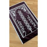 Ayhanhome Bordo Kadife Çeyizlik Gelin Seti Seccadesi - 70 x 120 cm