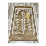 AYHANHOME Cappuccino Kadife Seccade 3 Parça Çeyizlik Bohça Gelin Damat Seti