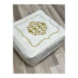AYHANHOME Çeyizlik Kadife Gold Işlemeli Krem Bohça 40x35 Cm Nişan Gelin Damat Hurcu
