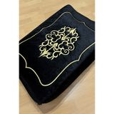 AYHANHOME Çeyizlik Kadife Gold Işlemeli Siyah Bohça 60x40 Cm Nişan Gelin Damat Hurcu