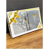 ayhanhome Hediyelik Bohçalık Tafta Seccade Yasin Tesbih Seti Gri Polyester Malzemeden Şık Tasarım - 70 x 110 cm