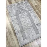 ayhanhome Kadife Fransız Güpür Işlemeli Seccade Gelin Seti Çeyizlik Kullanım Alanı - Gri - 70 x 120 cm