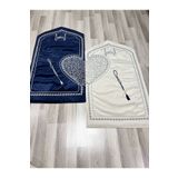 AYHANHOME Kalpli Seccade Eşli Çift Seccade Tesbihli Gelin Damat Bohçası Hediyelik Çeyizlik