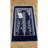 Ayhanhome Lacivert Kadife Seccade 3 Parça Çeyizlik Bohça Gelin Damat Seti - 70 x 120 cm