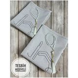 ayhanhome Minimal Keten Seccade Çift Kabe Işlemeli Hediyelik Günlük Kullanım İçin Uygun - Bej - 70 x 120 cm