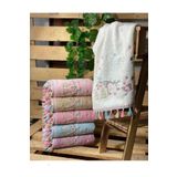 AYHANHOME Pamuklu Flora Kafes Nakışlı Püsküllü 6 Lı 30x50 Mutfak Havlu Seti