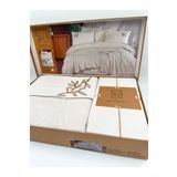 AYHANHOME Premium Çift Kişilik Waffle %100 Pamuk, Petek Tasarım Nakışlı Çift Kişilik Kutulu Pike Takımı
