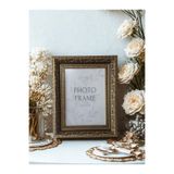 AYHİS DESIGN 15x21 cm Gold Eskitme Klasik Çerçeve – Mat Camlı, Arkalıklı, Duvar ve Masa Üstü Kullanıma Uygun