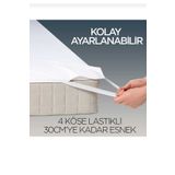 AYHOME 100 X 200 CM Pamuklu Tek Kişilik % 100 Su Sıvı Geçirmez Suyu Emez Yatak Alezi Yatak Koruyucu