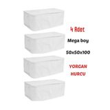 AYHOME 4 Adet Çeyizlik Büyük Boy Yorgan Döşek Battaniye Yastık Hurcu Beyaz Renk 100 X 50 X 50 Cm Ebatında