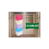 AYHOME 4 Lü Hurç Seti Büyük Boy Baza Altı Ve Çekyat Tipi Hurç 100 x 50 x 50 CM Saklama Hurcu