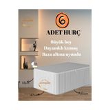 AYHOME 6 Adet - Antrasit Çizgili Büyük Boy Hurç Seti Baza Altı Ve Çekyat Tipi Organizer - 65 X 47 X 33 Cm